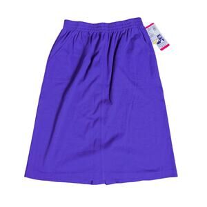 Cape Cod NWT Royal Purple knee length knit‎ skirt with pockets Size MEDIUM